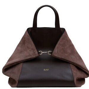 BUKVY Brown leather convertible tote /backpack
